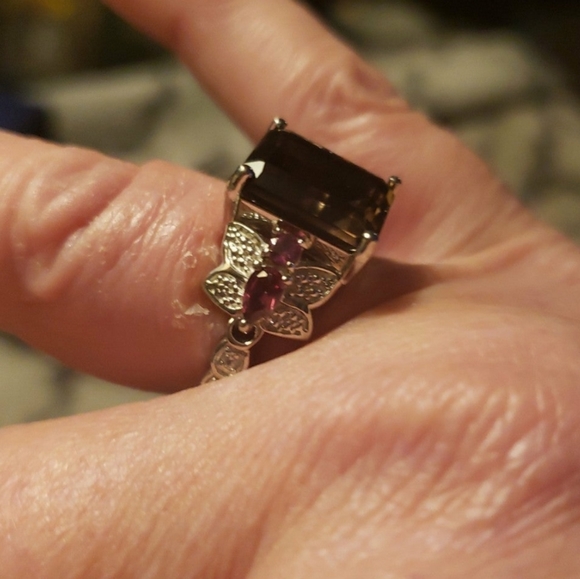 NWT Unique Colombianite and Multi Gemstone Ring Size 7 - Picture 2 of 6